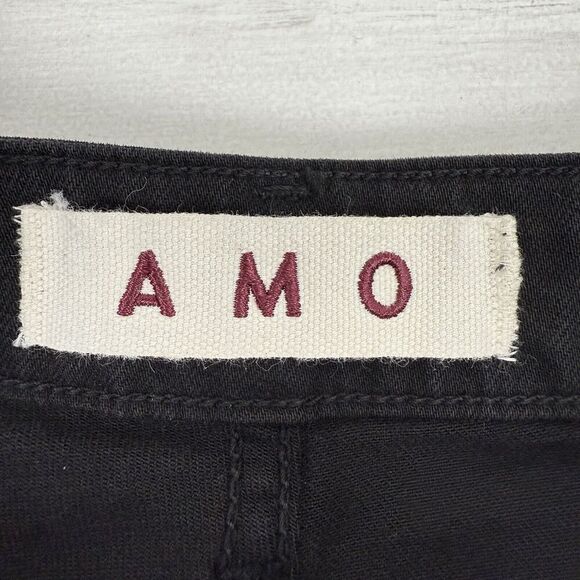 Anthropologie AMO Severine‎ Cargo High Rise Wide Leg Jeans Size 26 Black Relaxed - Picture 12 of 16